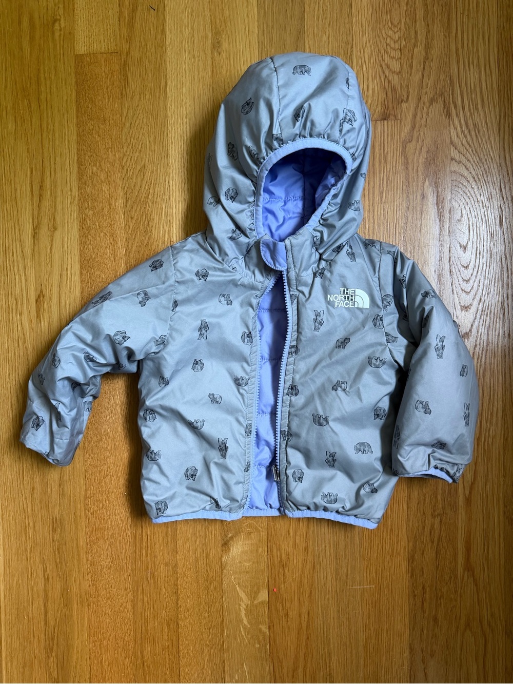 The North Face Infant Reversible Perrito Hooded Jacket size 12-18 months